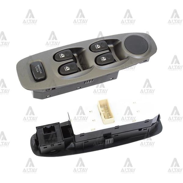 MAHER 11846 Düğme Cam Açma Accent 00-02 Ayna Ayar Düğmesiz Gri Sol 