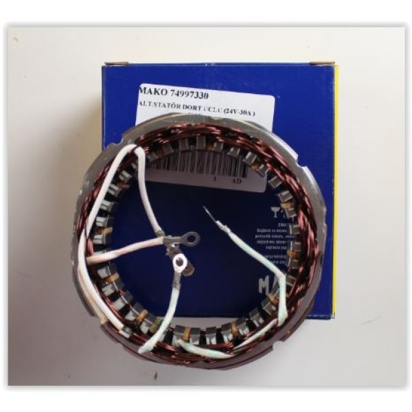 MAKO 74997330 Alt.Statör Dört Uçlu 24V 30A Alternatör Konjektörüsuz Tum 