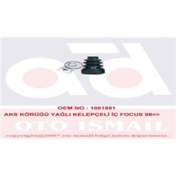 MKS 1503 Aks Körüğü Yağlı Kelepçelı Iç Focus 98-04- 