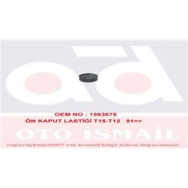 MKS 413 Kaput Lastiği Ön T15 T12 91- 