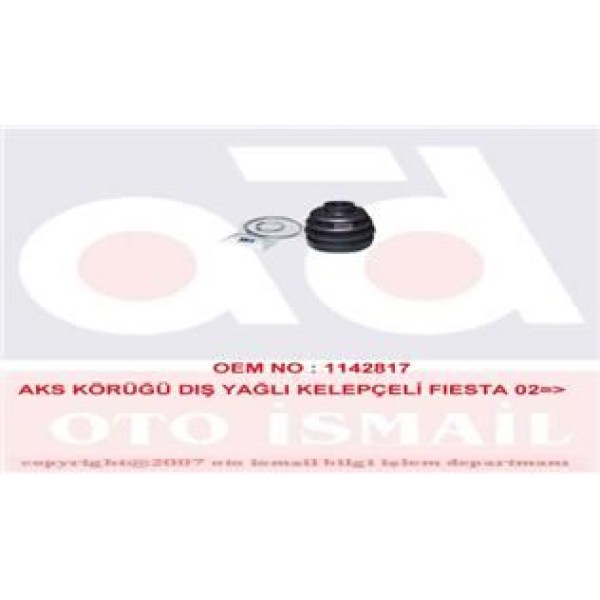 MKS 718 Aks Körüğü Dıs Yağlı Kelepçelı Fiesta 1.4 1.6 02-08 Fusion 1.4 1.6 02-12