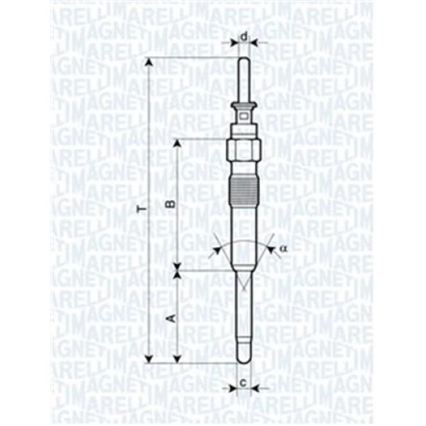 MARELLI 60900420606 Kızdırma Bujisi Serıe 318 D 2.0- 525 D 2.5; Rover 75 Cdtı 2.0 
