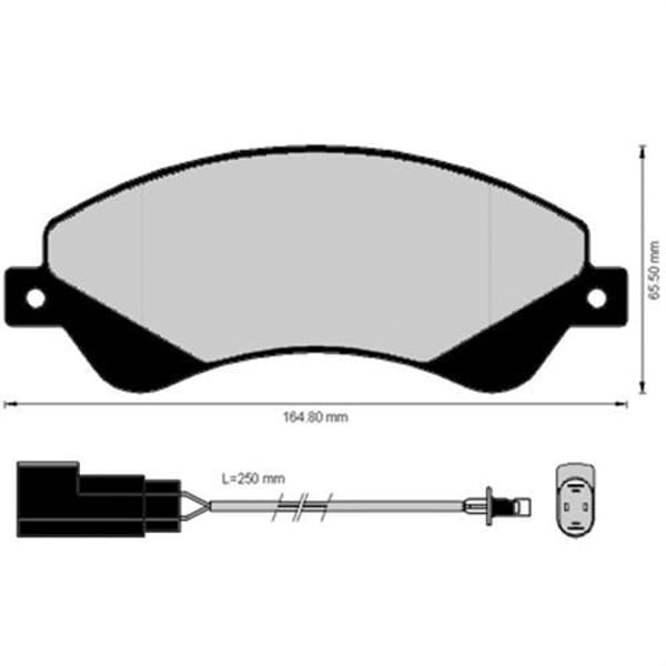 MAGNETTI MARELLI 323700012600 Ön Fren Balatası Transit V347 06-14 (Onden Çeker) Fişli