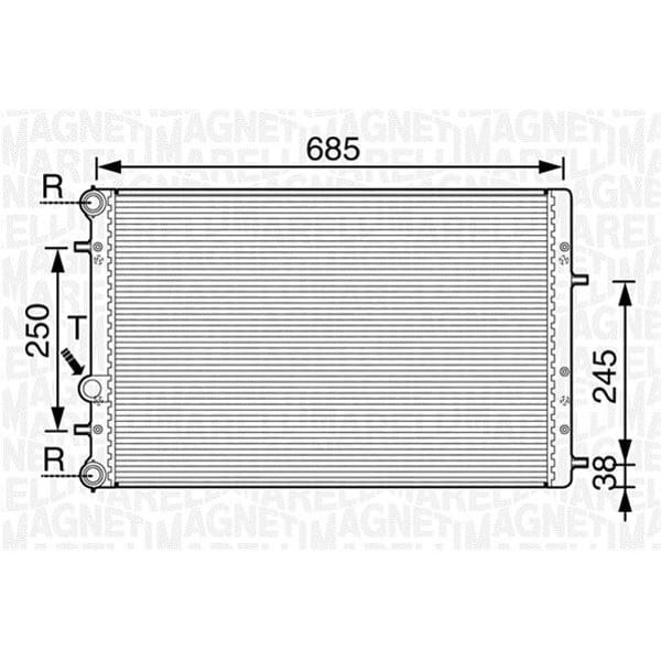 MAGNETTI MARELLI 359000300850 Su Radyatörü Polo Ibiza Fabia 