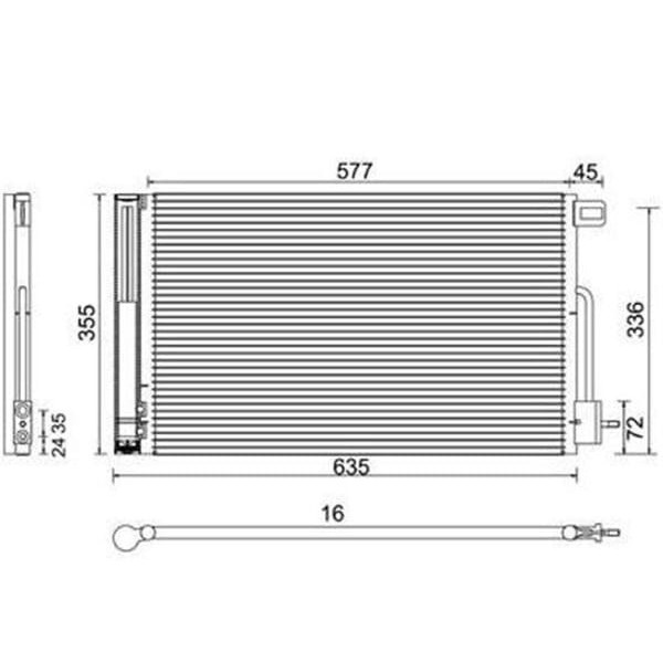 MAGNETTI MARELLI 359003220010 Klima Radyatörü Bipper Nemo Fiorino 2011- Bm