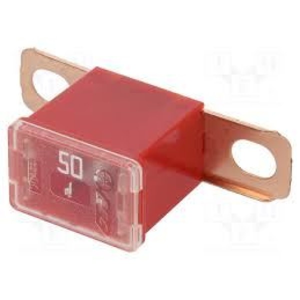 MTA 2635 Yan Ayaklı Sigorta 50 Amper Kırmızı 