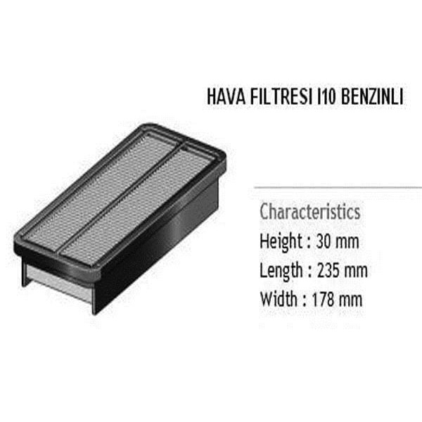 NEWTECH J28113-0X000-NF Hava Filtresi I10 09- (Benzinli) 