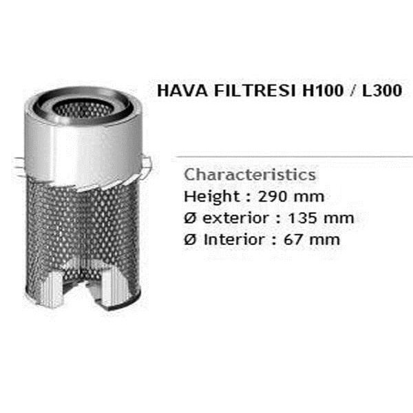 NEWTECH JMD603446 Hava Filtresi H100L300Galloper 98-03Pajero 86-91 