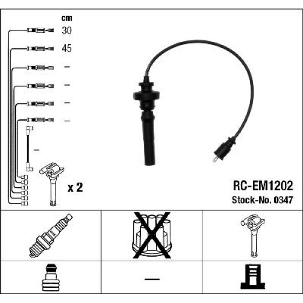 NGK 347 Buji Kablosu Lancer Vıı (4G18) 03-Space Star Mpv (4G13) 98-