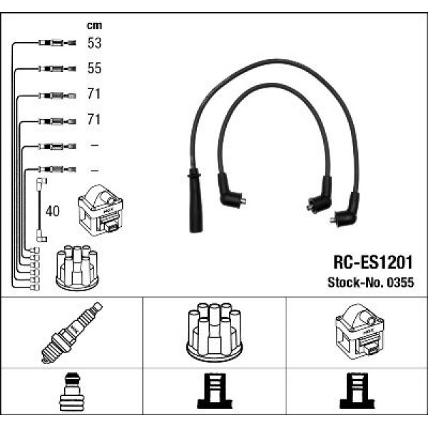 NGK 355 Buji Kablosu Rc-Es1201 Suzuki Alto 1.0 Sh410-Ha12-Ha23