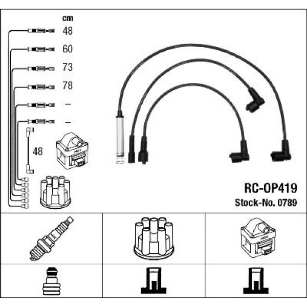 NGK 789 Buji Kablosu Set Astra F C14Nz
