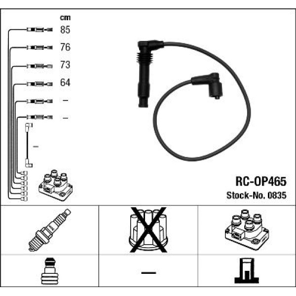 NGK 835 Rc-Op465 Ateşleme Kablosu