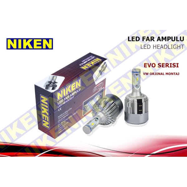 NIKEN 120020403 Ampül 12V H7 Led Xenon Set VW Golf IV-Polo Orj.Montaj (Evo Serisi)
