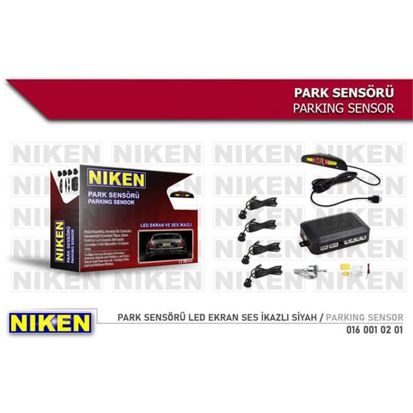NIKEN 160010201 Park Sensörü Led Ekran Ses İkazlı Siyah