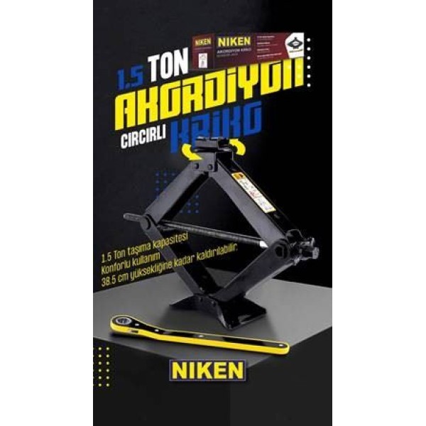 NIKEN 300030102 Araba Krikosu Cırcır Kollu Makas Tipli / Akordiyon