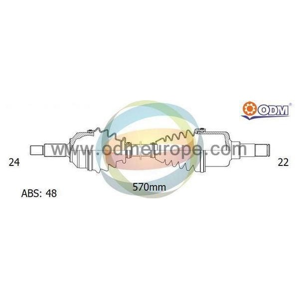 ODM ME-8-8532A Ön Aks Mercedes A Class W168 48W (24×570×22) Absli Sağ-Sol Komple 