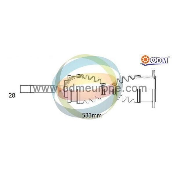 ODM MI-8-8557 Ön Aks L200 96-07 2,5 Td Sağ 