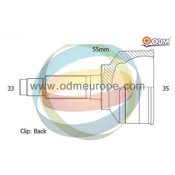ODM OP-1-1045 Aks Kafası Astra G Vectra B Dış Sol 33×55×35 
