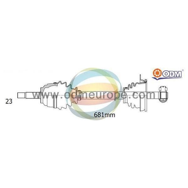 ODM RN-8-8058A Ön Aks Logansandero 1,5DCI 04-12 Sol 