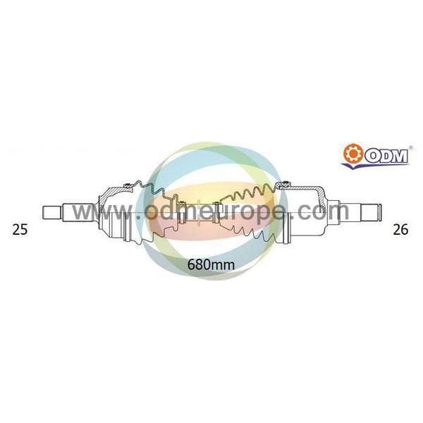 ODM RN-8-8112 Ön Aks Megane III 10- Sol Komple 