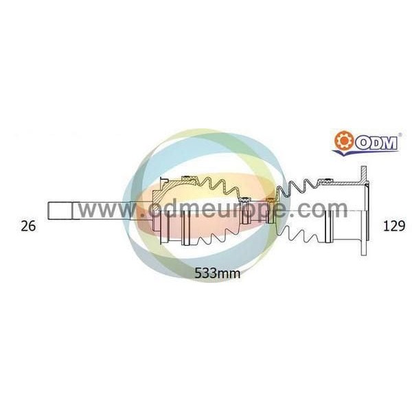 ODM TO-8-8627 Ön Aks Hilux Pickup 97-01 2.4Dt-Hilux Pickup 01-04 2.5D4D4 Runner 3.0I (26×532×150) Ko