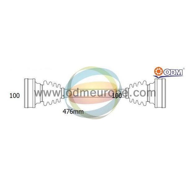 ODM VW-8-8561 Ön Aks Transporter 75-79 1.6-2.0 (100×100×476) Sağ-Sol Komple