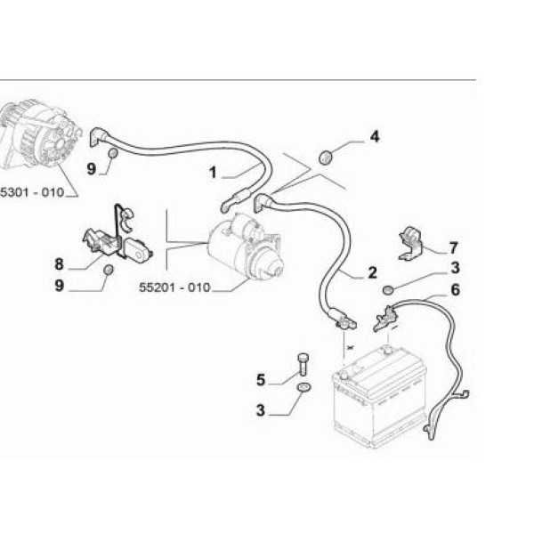 OPAR 1394307080 Motor Şase Kablosu Forıno-Linea Punto