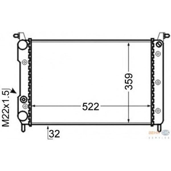 OPAR 46449104 Su Radyatörü Palio 98- Siena Albea 1.4 522X359X32 