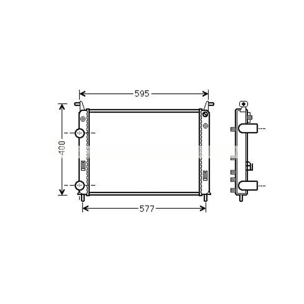 OPAR 46826678 Su Radyatörü Palio Siena Albea 02- Strada 1.6 Ac 