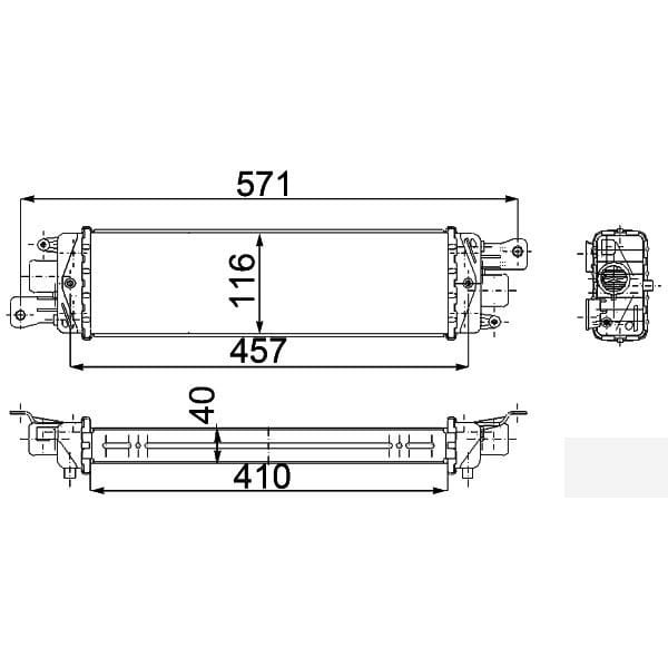OPAR 51718679 Turbo Radyatörü Albea 1.3 Jtd 457X116X40