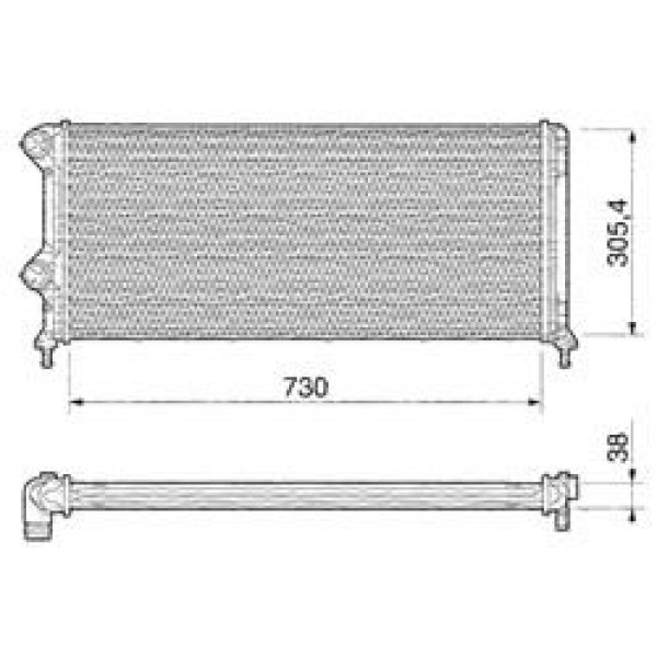 OPAR 55174187 Su Radyatörü Doblo 02- 1.3 Jtd 1.9 Jtd 