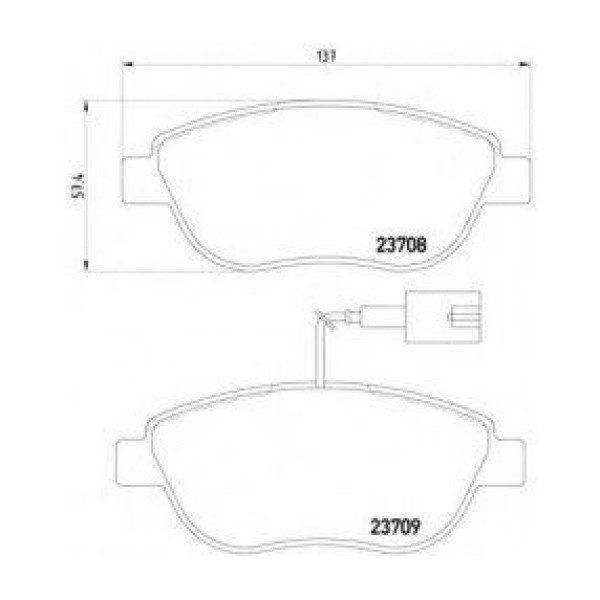 OPAR 77363958E Fren Balatası Ön 500 L Linea 07- Doblo 10- Fiorino 09- Bravo II 07- 1.4 T-Jet 1.6 Mjt 