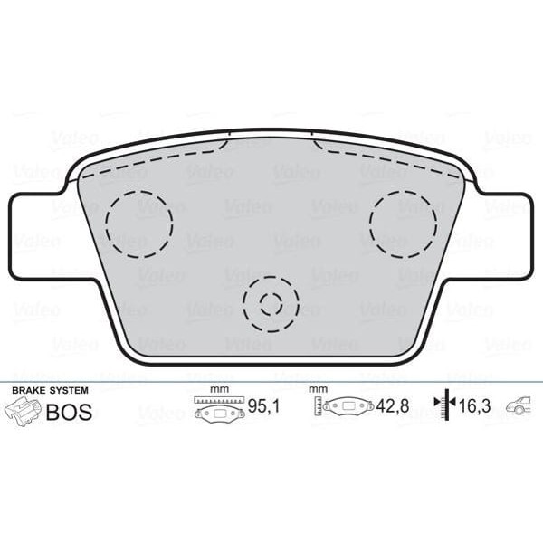 OPAR 77365809EY Fren Balatası.Arka Br 