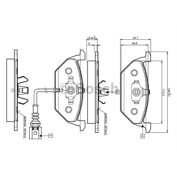 OPTIMAL BP-12079SD Ön Balata Fişli Küçük Golf4-Golf5-Jetta-Bora-Polo-A3-Leon 97 Gdb1386