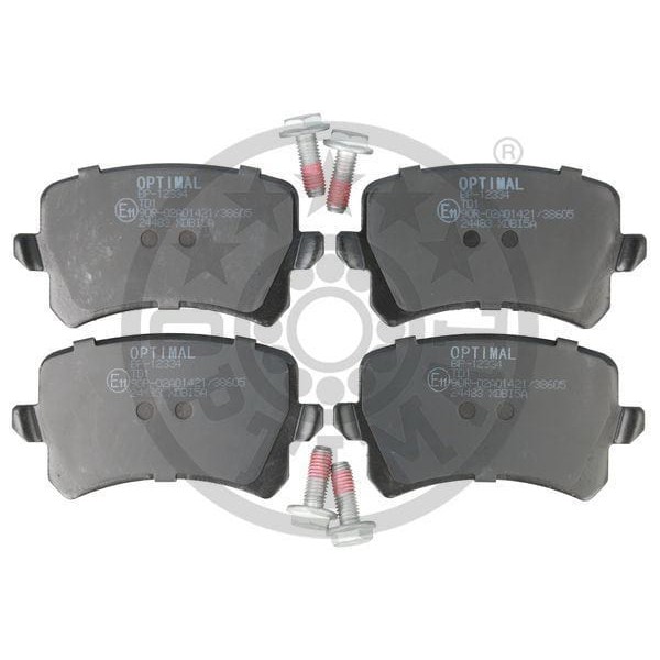 OPTIMAL BP-12334 Arka Balata Caddy-Tiguan-Passat-A6-Q3 11 Gdb1763 Wva24483 105.5×56.4×17 Mm 