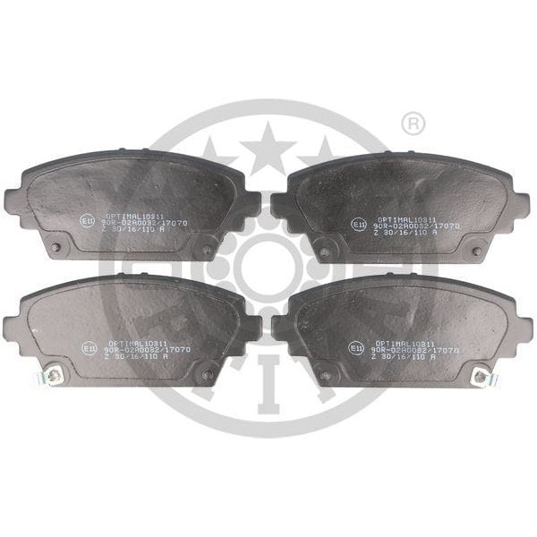 OPTIMAL BP10311 Fren Balata Seti Diskli Fren Accord Vıch-Ck-Cg -Accord VI Aerodeckcf -Accord VI Hatc 