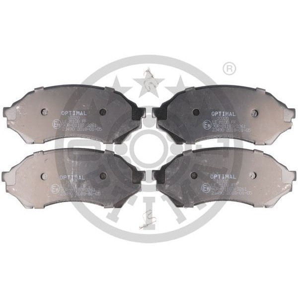 OPTIMAL BP10320 Fren Balata Seti Diskli Fren 323 F Vıbj -323 S Vıbj