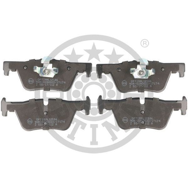 OPTIMAL BP12586 Fren Balata Seti Diskli Fren 1F20 -1F21 -3F30-F80 -3 Gran Turısmof34 -3 Touringf31 - 