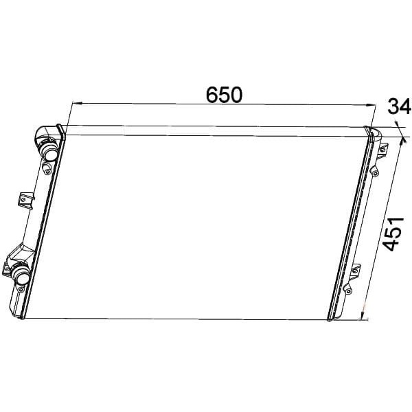 ORIS BAU006032 Radyatör Brazing A3-Golf V-Jetta IIIı-Scırocco-Touran 1.4Tsı-1.9Td-2.0Tsı Ac /- Mk Ot