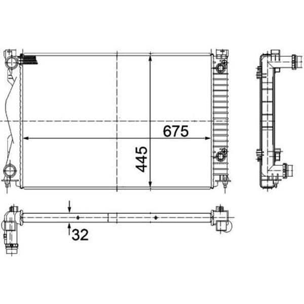 ORIS BAU046032 Audi A6 2.0Tfsı-2.0TDI 05-11 Otomatik 677X438X32 