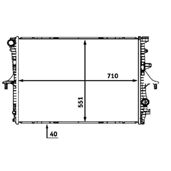 ORIS BAU047040 Radyatör Touareg 6.0 W12 05 Touareg 02 5.0 V10 TDI Ac Klimasız Mek Otom 710X548X40