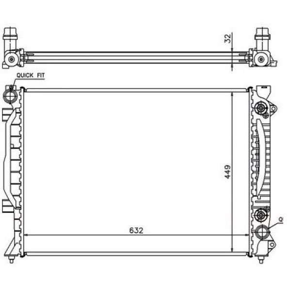 ORIS BAU901032 Radyatör Brazing At 632X448X32 A6 2.5 TDI 2001 60423-4B0121251N
