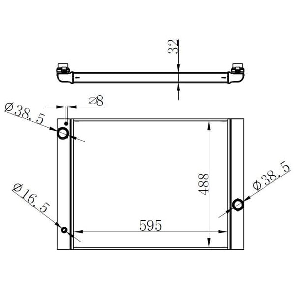 ORIS BBM156032 Radyatör Brazing Mt 595X488X32 5 E60-E61 03 / 7 E65-E66-E67-E68 2001 Komple Aluminyum