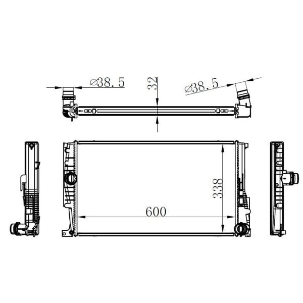 ORIS BBM161032 Radyatör Brazing Mt 600X338X32 1 F20-F21 118İ 2011 60816