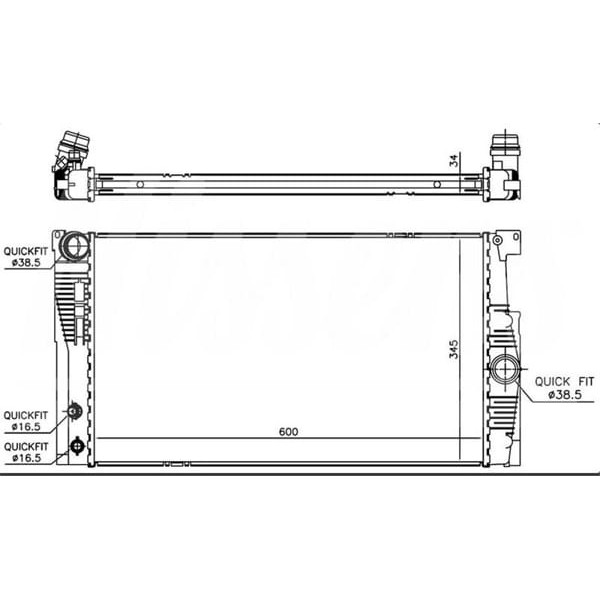 ORIS BBM911032 Radyatör Brazing Mt 600X350X32 5 F10-F11-F18 2010 60836
