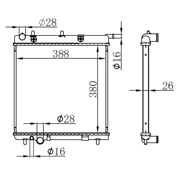 ORIS BCI038026 Radyatör Brazing At 380X388X26 C3 1.4İ 02 61279
