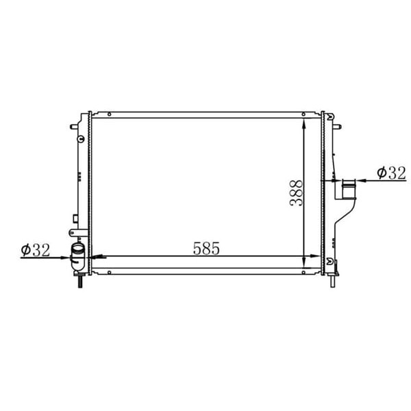 ORIS BDC050022 Radyatör Brazing Dacia Duster 10 Logan 05 1.5 Dci Mek.Şanz. / Ac 585X408X26