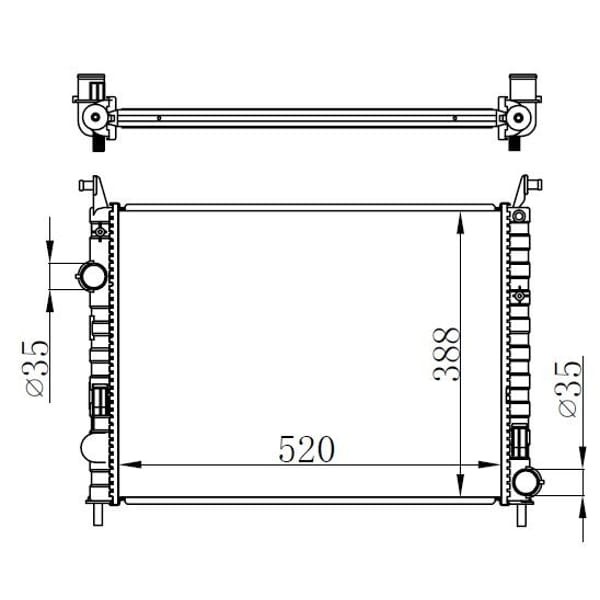 ORIS BFI017026 Radyatör Albea 1.3 Jtd-Palio Ym-Strada 06 Ac 520X395X42