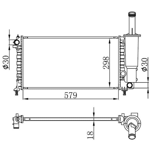 ORIS BFI021018 Radyatör Brazing Mt 579X298X18 Punto II 1.2İ 99 61881