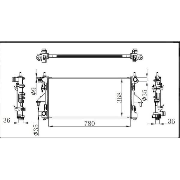 ORIS BFI025026 Radyatör Brazing Mt 780X368X26 Ducato 06-2.3Jtd İntercooler Bağ İnce 63556